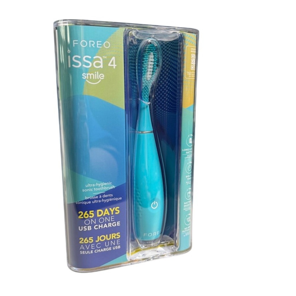 FOREO ISSA Electric Toothbrush Sonic Smile Sky‎ Blue NIB Travel Waterproof